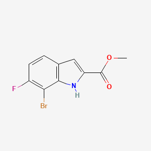 molecular formula C10H7BrFNO2 B13058255 Methyl7-bromo-6-fluoro-1H-indole-2-carboxylate 