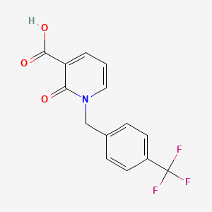 molecular formula C14H10F3NO3 B1305826 2-Oxo-1-[4-(Trifluoromethyl)Benzyl]-1,2-Dihydro-3-Pyridinecarboxylic Acid CAS No. 66158-46-1