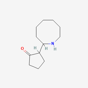 molecular formula C12H21NO B13058267 2-(Azocan-2-yl)cyclopentan-1-one 