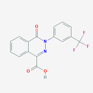 molecular formula C16H9F3N2O3 B1305829 4-Oxo-3-[3-(trifluoromethyl)phenyl]-3,4-dihydro-1-phthalazinecarboxylic acid CAS No. 339021-26-0