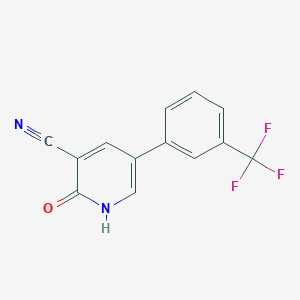 molecular formula C13H7F3N2O B1305830 2-Oxo-5-[3-(trifluoromethyl)phenyl]-1,2-dihydro-3-pyridinecarbonitrile CAS No. 76053-36-6