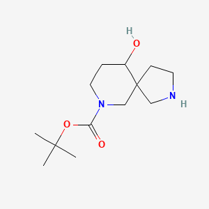 molecular formula C13H24N2O3 B13058325 tert-Butyl 10-hydroxy-2,7-diazaspiro[4.5]decane-7-carboxylate 