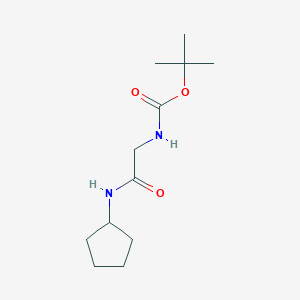 molecular formula C12H22N2O3 B13058367 Tert-butyl 2-(cyclopentylamino)-2-oxoethylcarbamate 