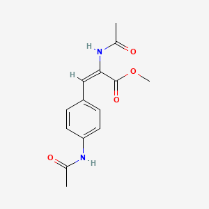 molecular formula C14H16N2O4 B13058394 Methyl2-acetamido-3-(4-acetamidophenyl)prop-2-enoate 