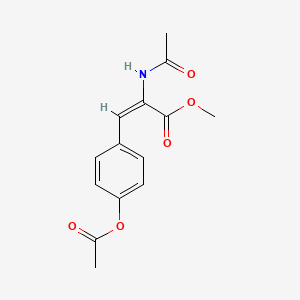 molecular formula C14H15NO5 B13058403 Methyl 2-acetamido-3-(4-acetoxyphenyl)acrylate CAS No. 60470-86-2