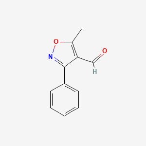 molecular formula C11H9NO2 B1305841 5-Methyl-3-phenylisoxazole-4-carboxaldehyde CAS No. 87967-95-1