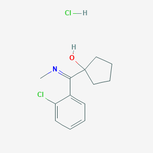 molecular formula C13H17Cl2NO B130585 1-[(2-Chlorophenyl)(methylimino)methyl]cyclopentanol Hydrochloride CAS No. 90717-16-1