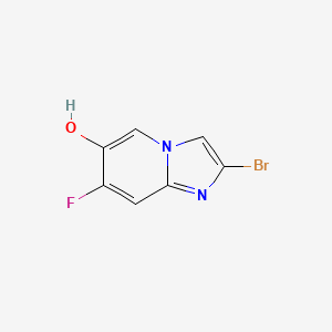 molecular formula C7H4BrFN2O B13058640 2-Bromo-7-fluoroimidazo[1,2-A]pyridin-6-OL 