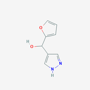 molecular formula C8H8N2O2 B13058653 (Furan-2-yl)(1H-pyrazol-4-yl)methanol 
