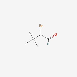 molecular formula C6H11BrO B13058680 2-Bromo-3,3-dimethylbutanal 