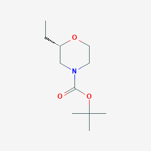 molecular formula C11H21NO3 B13058751 (S)-Tert-Butyl 2-ethylmorpholine-4-carboxylate 