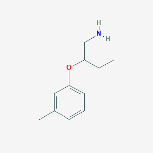 molecular formula C11H17NO B13058752 2-(M-tolyloxy)butan-1-amine 