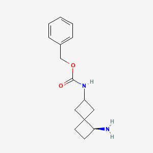 molecular formula C15H20N2O2 B13058809 Benzyl ((2S,4s,5S)-5-aminospiro[3.3]heptan-2-yl)carbamate 