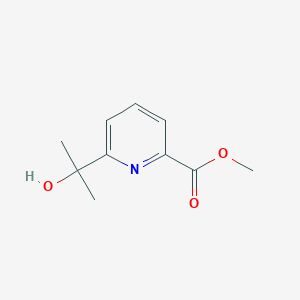 molecular formula C10H13NO3 B13058857 Methyl 6-(2-hydroxypropan-2-YL)picolinate 