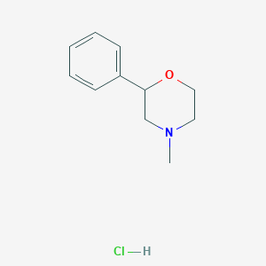 molecular formula C11H16ClNO B13058869 4-Methyl-2-phenylmorpholine hcl 