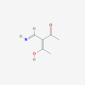 molecular formula C6H9NO2 B13058881 3-(Aminomethylene)pentane-2,4-dione 