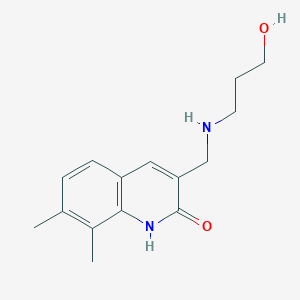 3-[(3-Hydroxy-propylamino)-methyl]-7,8-dimethyl-1H-quinolin-2-one