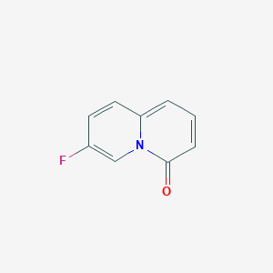 molecular formula C9H6FNO B13058992 7-Fluoro-4H-quinolizin-4-one 