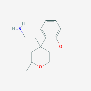 molecular formula C16H25NO2 B1305901 2-[4-(2-Methoxy-phenyl)-2,2-dimethyl-tetrahydro-pyran-4-yl]-ethylamine CAS No. 313692-98-7