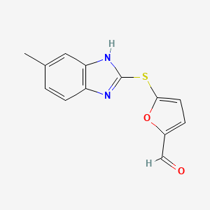 5-(6-Methyl-1H-benzoimidazol-2-ylsulfanyl)-furan-2-carbaldehyde