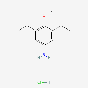 molecular formula C13H22ClNO B1305925 3,5-Diisopropyl-4-methoxy-phenylamine hydrochloride CAS No. 473702-82-8