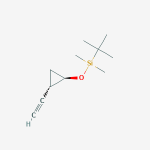 molecular formula C11H20OSi B13059278 tert-butyl-[(1R,2S)-2-ethynylcyclopropyl]oxy-dimethylsilane 