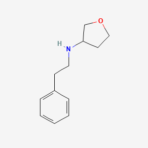 molecular formula C12H17NO B13059350 N-(2-phenylethyl)oxolan-3-amine 
