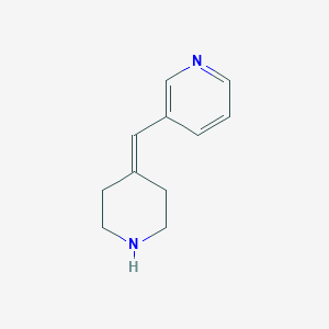 molecular formula C11H14N2 B13059392 3-(Piperidin-4-ylidenemethyl)pyridine 