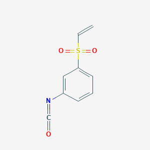 molecular formula C9H7NO3S B13059399 1-Isocyanato-3-(vinylsulfonyl)benzene 