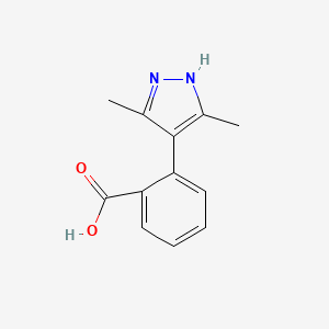 molecular formula C12H12N2O2 B1305944 2-(3,5-dimethyl-1H-pyrazol-4-yl)benzoic acid CAS No. 321309-43-7