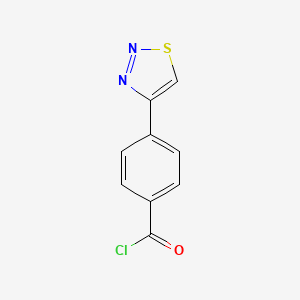 molecular formula C9H5ClN2OS B1305946 4-(1,2,3-Thiadiazol-4-YL)benzoyl chloride CAS No. 465513-98-8