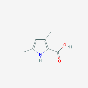 molecular formula C7H9NO2 B1305948 3,5-dimethyl-1H-pyrrole-2-carboxylic acid CAS No. 4513-93-3