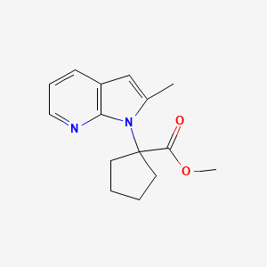 molecular formula C15H18N2O2 B13059480 Methyl 1-(2-methylpyrrolo[2,3-b]pyridin-1-yl)cyclopentane-1-carboxylate CAS No. 1638760-90-3