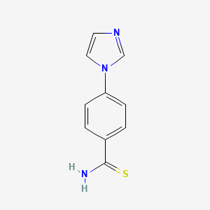 molecular formula C10H9N3S B1305952 4-(1H-Imidazol-1-yl)benzenecarbothioamide CAS No. 423769-74-8