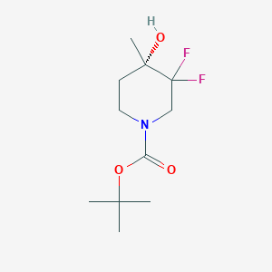 molecular formula C11H19F2NO3 B13059532 tert-Butyl (4S)-3,3-difluoro-4-hydroxy-4-methylpiperidine-1-carboxylate 