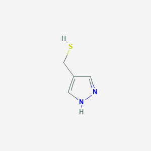 molecular formula C4H6N2S B13059569 (1H-Pyrazol-4-yl)methanethiol 