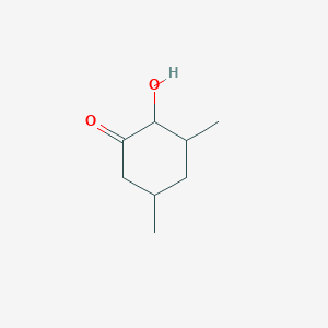 molecular formula C8H14O2 B13059600 2-Hydroxy-3,5-dimethylcyclohexan-1-one 