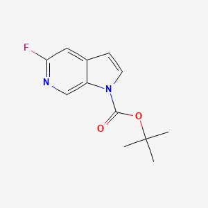 molecular formula C12H13FN2O2 B13059614 tert-butyl 5-fluoro-1H-pyrrolo[2,3-c]pyridine-1-carboxylate 