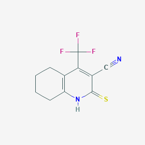 molecular formula C11H9F3N2S B1305962 2-Mercapto-4-(trifluoromethyl)-5,6,7,8-tetrahydroquinoline-3-carbonitrile CAS No. 306935-92-2