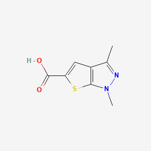 molecular formula C8H8N2O2S B1305963 1,3-dimethyl-1H-thieno[2,3-c]pyrazole-5-carboxylic acid CAS No. 25252-46-4