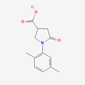 molecular formula C13H15NO3 B1305973 1-(2,5-Dimethylphenyl)-5-oxopyrrolidine-3-carboxylic acid CAS No. 63674-68-0