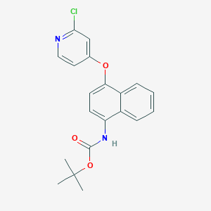 molecular formula C20H19ClN2O3 B13059810 Tert-butyl 4-(2-chloropyridin-4-yloxy)naphthalen-1-ylcarbamate 