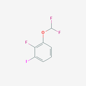 molecular formula C7H4F3IO B13059851 1-(Difluoromethoxy)-2-fluoro-3-iodobenzene 