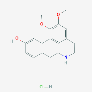 molecular formula C18H20ClNO3 B1305986 1,2-Dimethoxy-5,6,6a,7-tetrahydro-4H-dibenzo[de,g]quinolin-10-ol hydrochloride CAS No. 24999-29-9