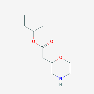 molecular formula C10H19NO3 B13059868 Sec-butyl 2-(morpholin-2-yl)acetate 