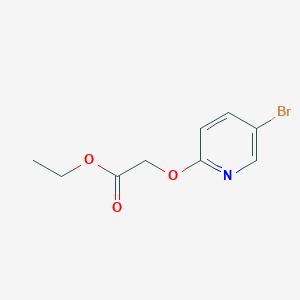 molecular formula C9H10BrNO3 B13059874 Ethyl 2-((5-bromopyridin-2-yl)oxy)acetate 