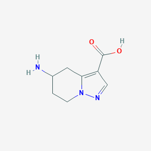 molecular formula C8H11N3O2 B13059995 5-Amino-4H,5H,6H,7H-pyrazolo[1,5-a]pyridine-3-carboxylic acid 