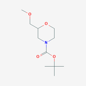 molecular formula C11H21NO4 B13060075 Tert-butyl 2-(methoxymethyl)morpholine-4-carboxylate 