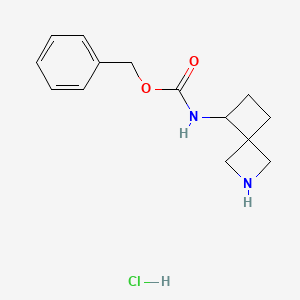 molecular formula C14H19ClN2O2 B13060087 Benzyl 2-azaspiro[3.3]heptan-5-ylcarbamate hcl 