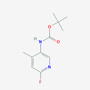 molecular formula C11H15FN2O2 B13060168 Tert-butyl (6-fluoro-4-methylpyridin-3-yl)carbamate 